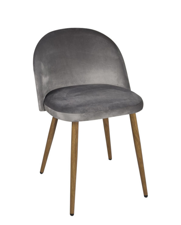 chaise-cocktail-velours-gris-scandinave-vintage
