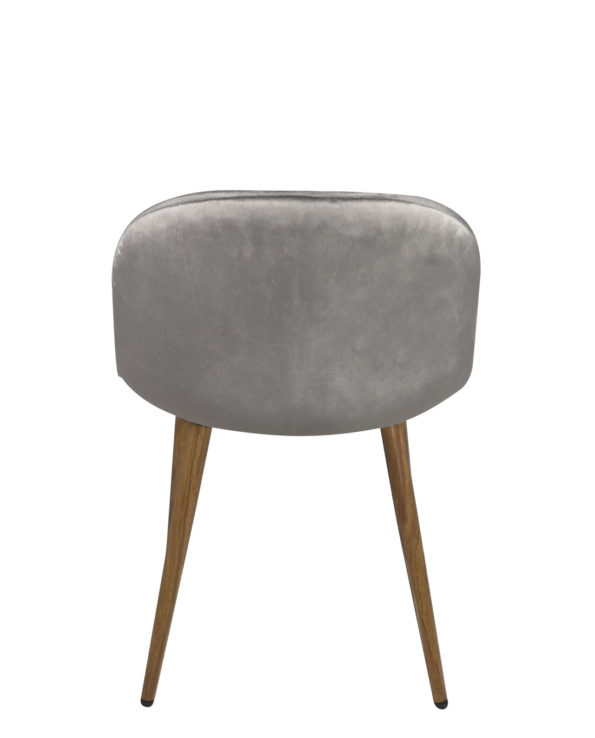 chaise-salle-manger-velours-gris-design-vintage
