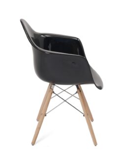 lot-2-chaises-accoudoirs-scandinave-eames-noir-brillant