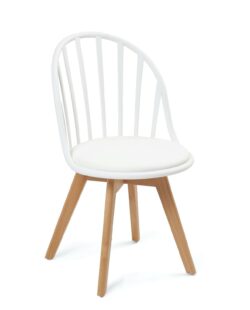 chaise-scandinave-barreaux-coussin-blanc-kayelles