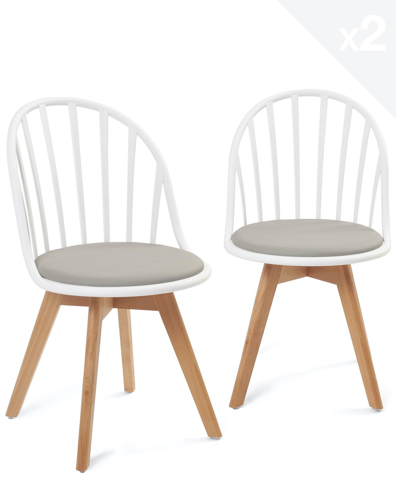 Chaise blanche et bois