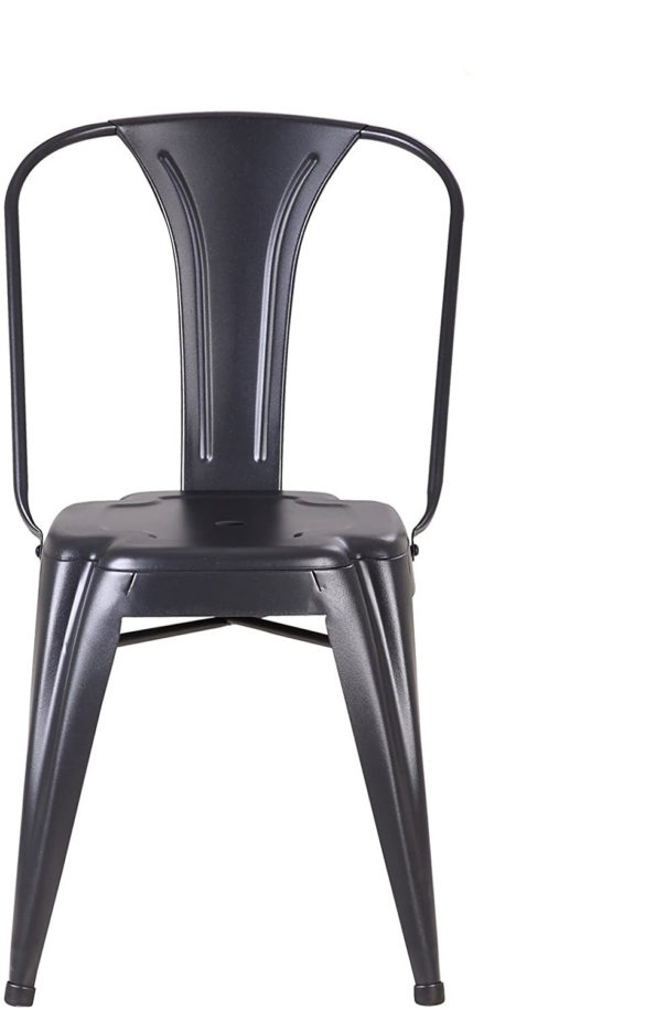 lot chaise industrielle style tolix noir