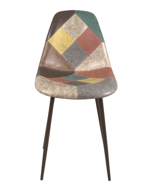 lot-2-chaises-patchwork-marron-simili-design-scandinave-kayelles_23 lot-2-chaises-patchwork-marron-simili-design-scandinave-kayelles_23