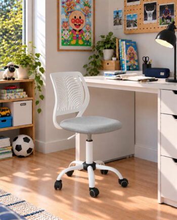 Chaise de bureau enfants, 759 SAWI blanc et gris