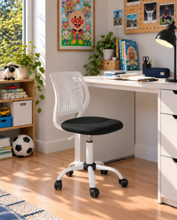 Chaise de bureau enfants, 765 SAWI blanc et noir