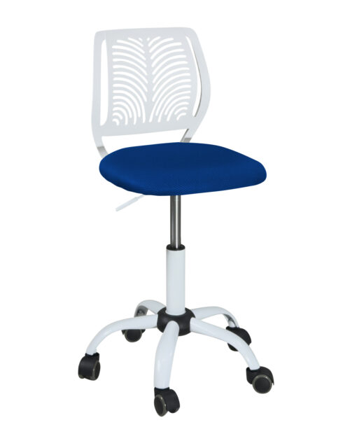 chaise-bureau-roulettes-tele-travail-réglable-kayelles-blanc-bleu-mesh chaise-bureau-roulettes-tele-travail-réglable-kayelles-blanc-bleu-mesh