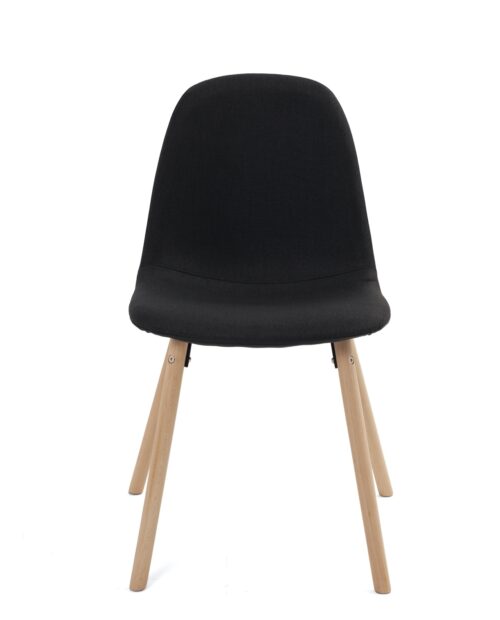 chaise-scandinave-bois-tissu-noir-simili-kayelles chaise-scandinave-bois-tissu-noir-simili-kayelles