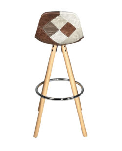 lot-2-tabourets-scandinave-patch-marron-pu-kayelles lot-2-tabourets-scandinave-patch-marron-pu-kayelles