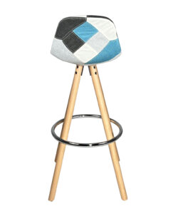 lot-2-tabourets-scandinave-tissu-patch-bleu-kayelles lot-2-tabourets-scandinave-tissu-patch-bleu-kayelles