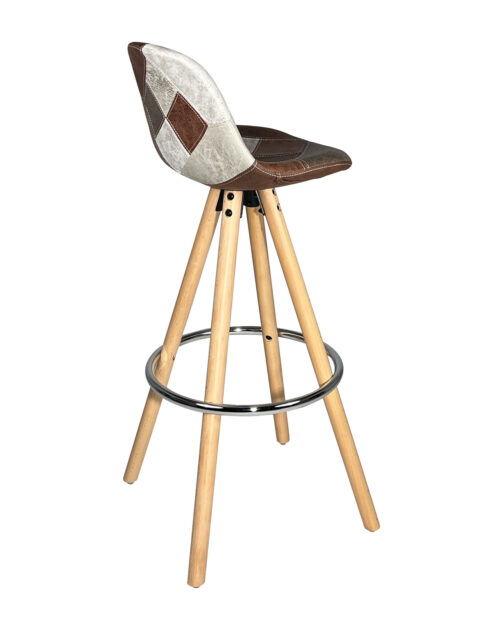 tabouret-bar-woltu-bois-patchwork-pu-marron-sana-kayelles tabouret-bar-woltu-bois-patchwork-pu-marron-sana-kayelles