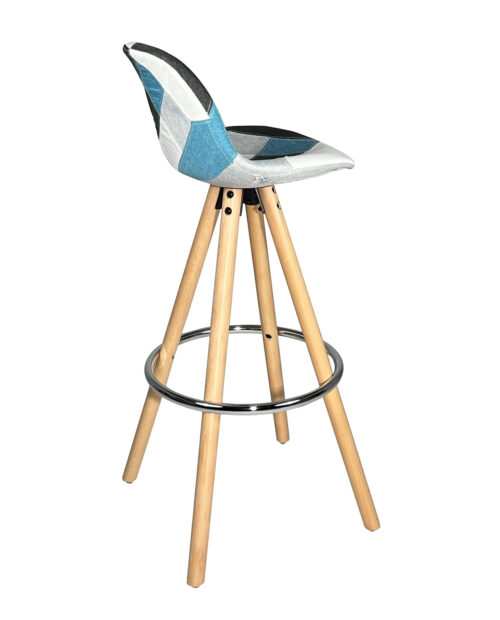 tabouret-bar-woltu-bois-tissu-patchwork-tissu-bleu-sana-kayelles tabouret-bar-woltu-bois-tissu-patchwork-tissu-bleu-sana-kayelles