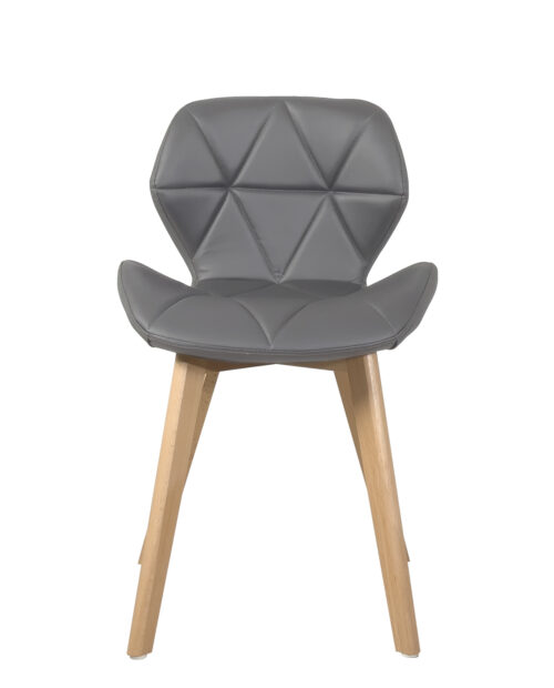 chaise-design-modern-pieds-bois-assise-similicuir-gris-kayelles-H26 chaise-design-modern-pieds-bois-assise-similicuir-gris-kayelles-H26