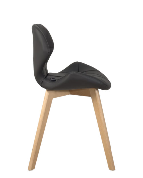 chaise-salle-manger-cuisine-moderne-pieds-bois-assise-similicuir-noir-kayelles chaise-salle-manger-cuisine-moderne-pieds-bois-assise-similicuir-noir-kayelles