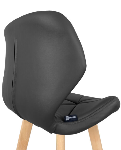 chaise-scandinave-design-simili-noir-kayelles-fati chaise-scandinave-design-simili-noir-kayelles-fati