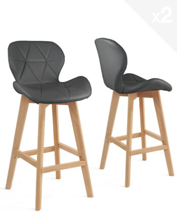 lot-2-chaises-hautes-scandinave-gris-kayelles