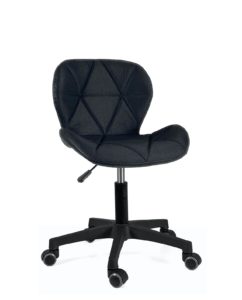 chaise-bureau-design-lina-tissu-noir-pu-noir