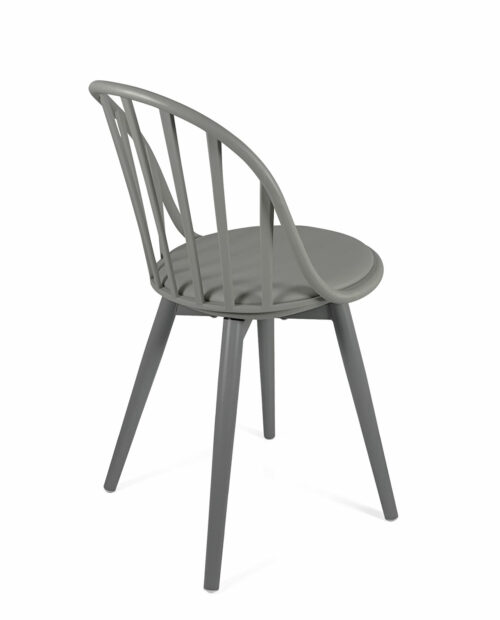 Lot de 2 chaises de cuisine à barreaux avec coussin BOLD (blanc-gris) -  Conforama