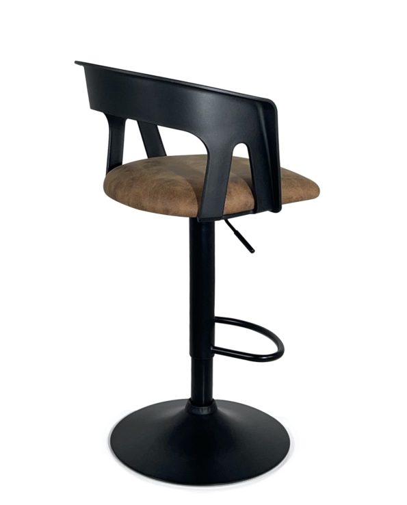 chaise-haute-Bar-cuisine-dossier-ergonomique-accoudoirs-Lot-2-marron-noir