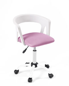 chaise-fauteuil-bureau-roulettes-accoudoirs-réglable-kayelles-blanc-rose-mesh