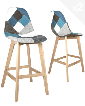 chaise-bar-haute-patchwork-bleu-gris-style-scandinave-lot-2-slick
