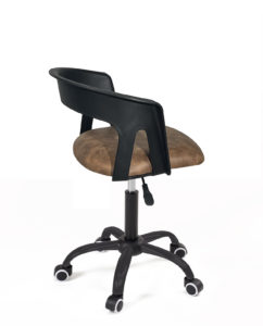 chaise-bureau-pas-cher-roulettes-accoudoirs-réglable-kayelles-noir-marron