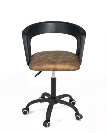 fauteuil-chaise-bureau-roulettes-accoudoirs-réglable-kayelles-noir-marron