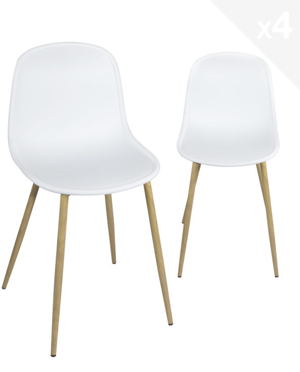 chaises-cuisine-blanc-lot-4-design-pratique-pas-cher-yeni