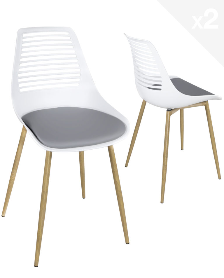 Emberly Chaise sans bras - gris, noir | Léon