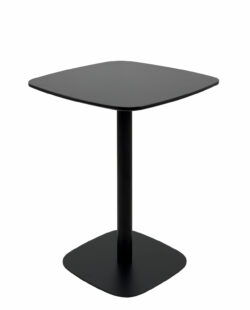 Table bistrot carrée SILA noire 60 cm design 2 personnes
