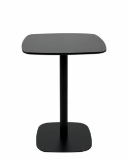 Table bistrot carrée 60 cm SILA noire avec pied noir