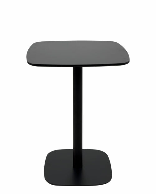 Table bistrot SILA noire pied noir Table bistrot carrée 60 cm SILA noire avec pied noir