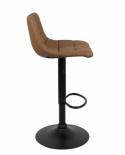 lot-2-chaises-bar-design-sid-noir-tissu-matelasse-marron