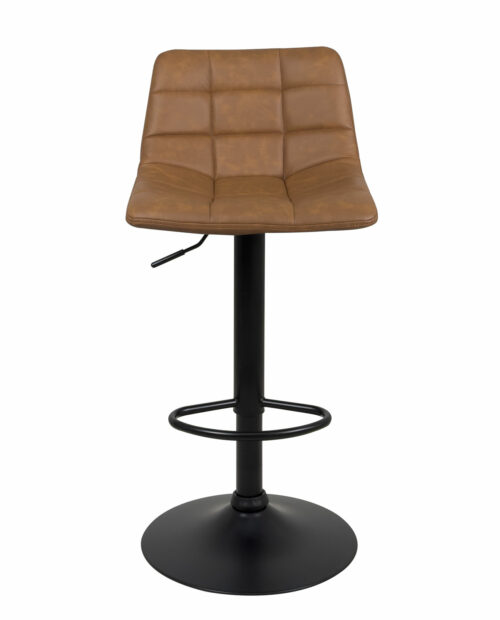 tabouret-design-noir-tissu-matelasse-marron-noir-kayelles tabouret-design-noir-tissu-matelasse-marron-noir-kayelles