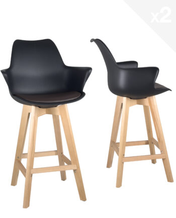 lot-2-chaises-de-bar-accoudoirs-coussin-pied-bois-noir-marron-MOTA-kayelles