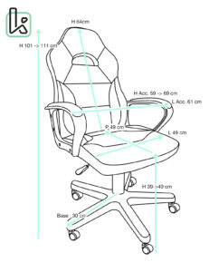 fauteuil-bureau-gamer-wan-kayelles-dimensions