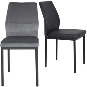 chaise-lot-4-moderne-salle-manger-mila-kayelles-noir-vintage-gris-velours