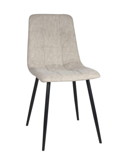 chaise-moderne-matelassee-rembourree-tissu-beige-pied-metal-noir chaise-moderne-matelassee-rembourree-tissu-beige-pied-metal-noir