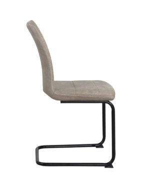 chaise-rembourree-sejour-salon-design-cantilever-metal-noir-microfibre-beige-vintage