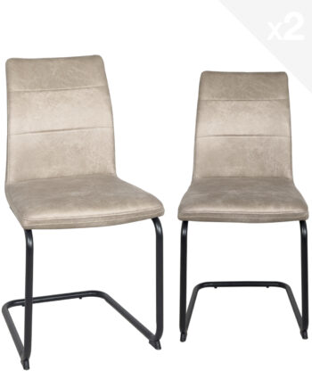 kayelles-lot-2-chaises-salon-design-cantilever-metal-noir-microfibre-beige-vintage