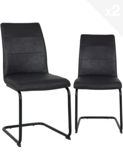 kayelles-lot-2-chaises-salon-design-cantilever-metal-noir-microfibre-noir-vintage