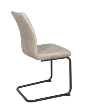 lot-2-chaises-design-sejour-salon-rembourree-cantilever-metal-noir-microfibre-beige-vintage