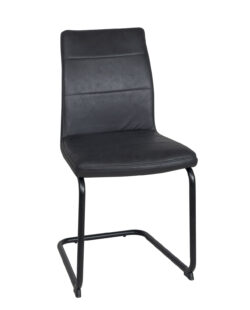 lot-2-chaises-salon-design-cantilever-metal-noir-microfibre-noir-vintage