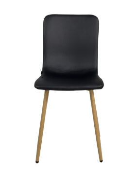 chaise-cuisine-salle-manger-lot-4-simili-cuir-noir-pied-metal-design-moderne