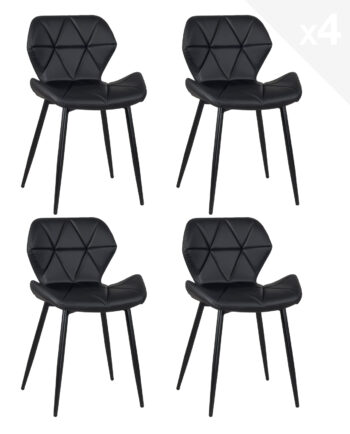 lot-4-chaises-cuisine-noir-design-similicuir-metal-rafa
