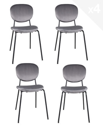 lot-4-chaises-salle-manger-sejour-medaillon-velours-gris
