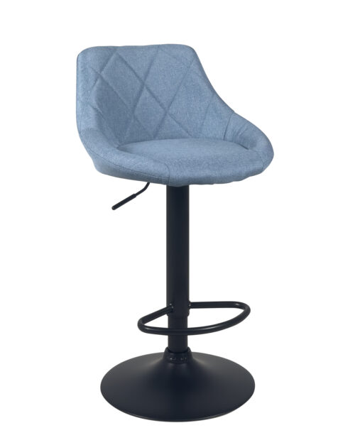 chaise-de-bar-matelasse-confort-tissu-bleu-pied-noir-kayelles chaise-de-bar-matelasse-confort-tissu-bleu-pied-noir-kayelles