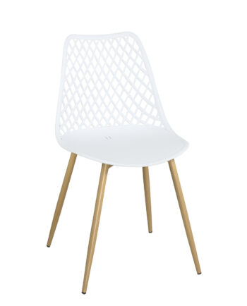 chaise-cuisine-design-blanc-pieds-metal-imitation-bois