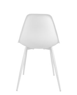 chaise-cuisine-design-blanc-plastique-metal-lot-4-kayelles chaise-cuisine-design-blanc-plastique-metal-lot-4-kayelles