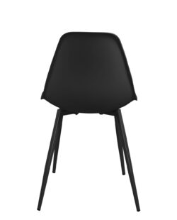 chaise-cuisine-design-noir-plastique-metal-lot-4-kayelles chaise-cuisine-design-noir-plastique-metal-lot-4-kayelles