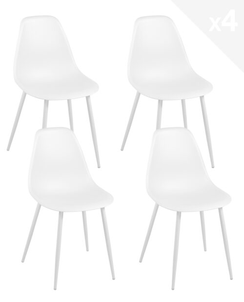 lot-4-chaises-cuisine-pas-cher-blanc-plastique-metal-NOVA